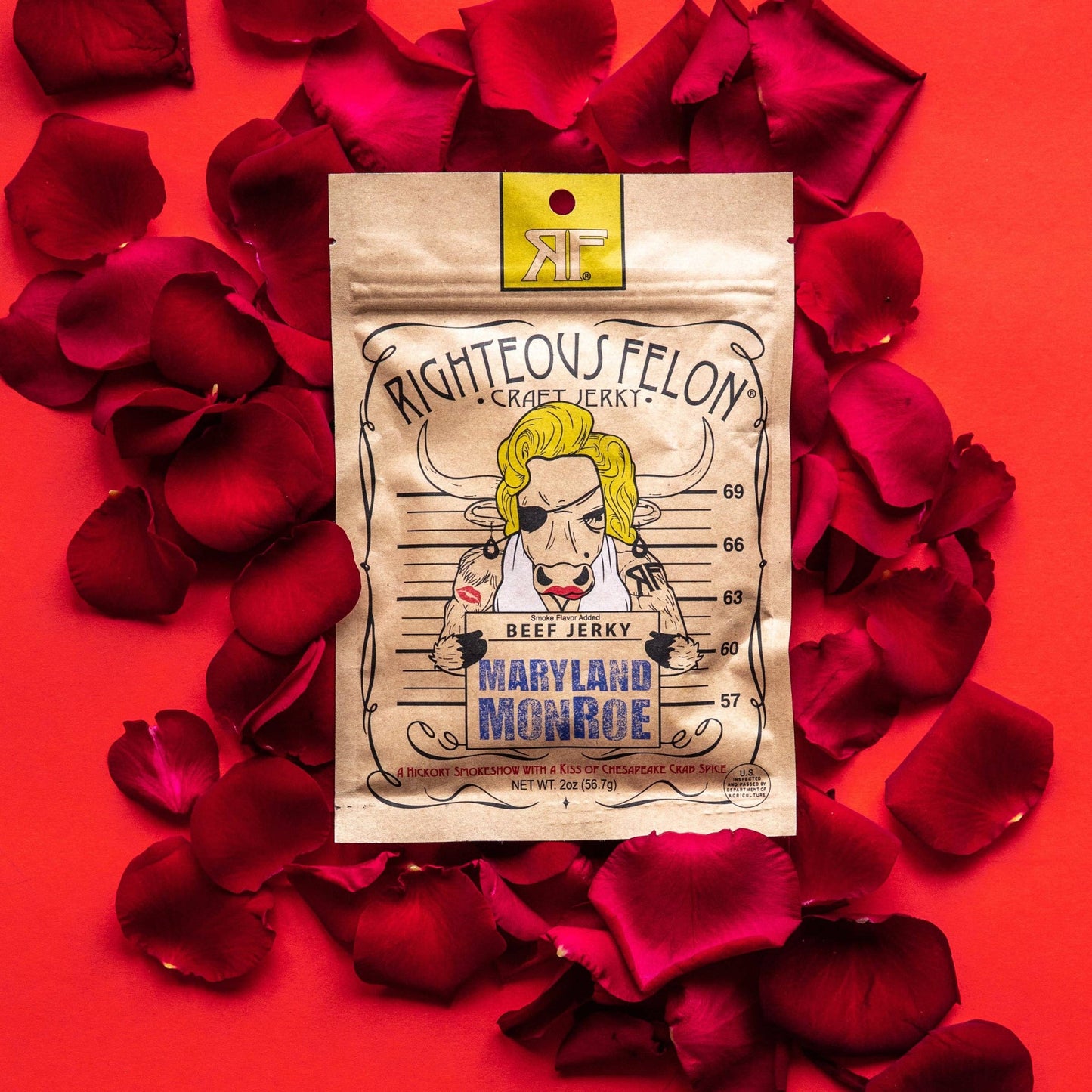 Righteous Felon Craft Jerky - Maryland Monroe Beef Jerky 2oz