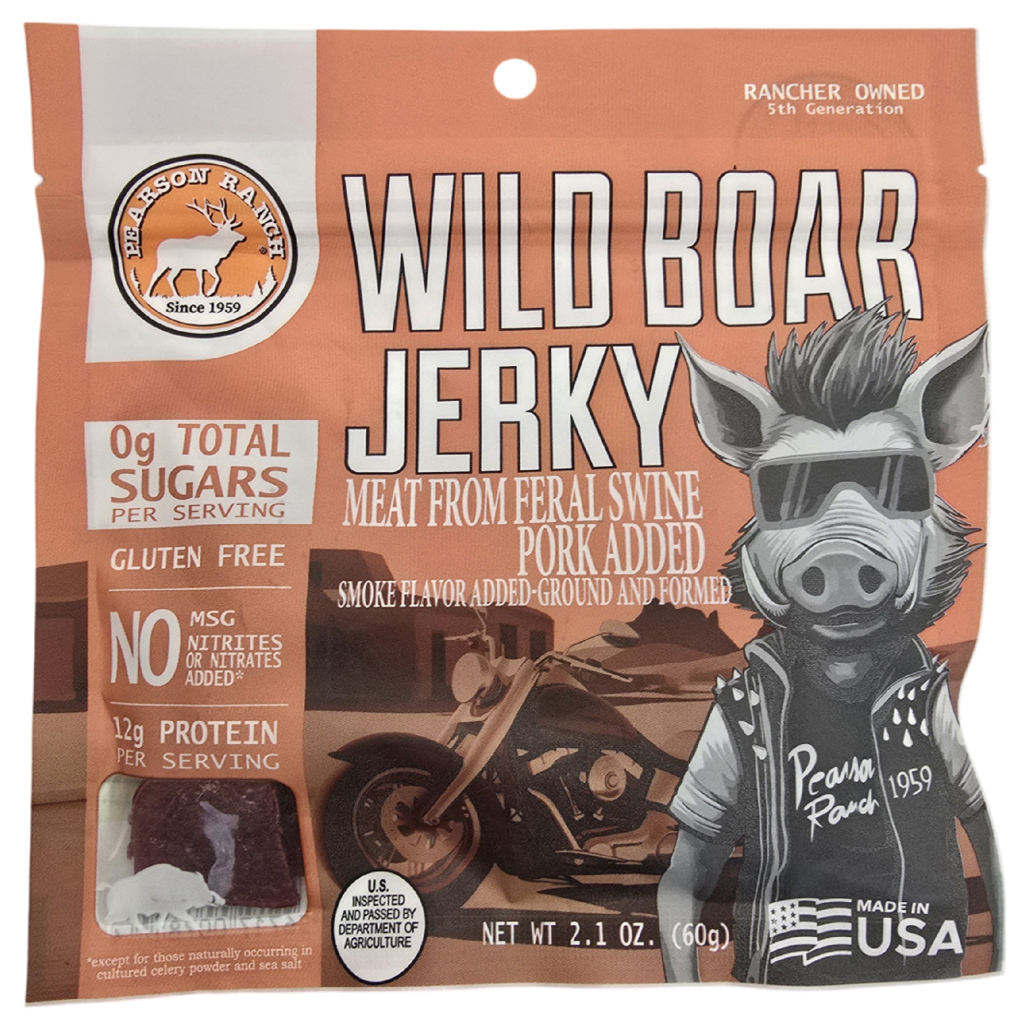 Pearson Ranch Elk & Bison Jerky - Wild Boar Jerky