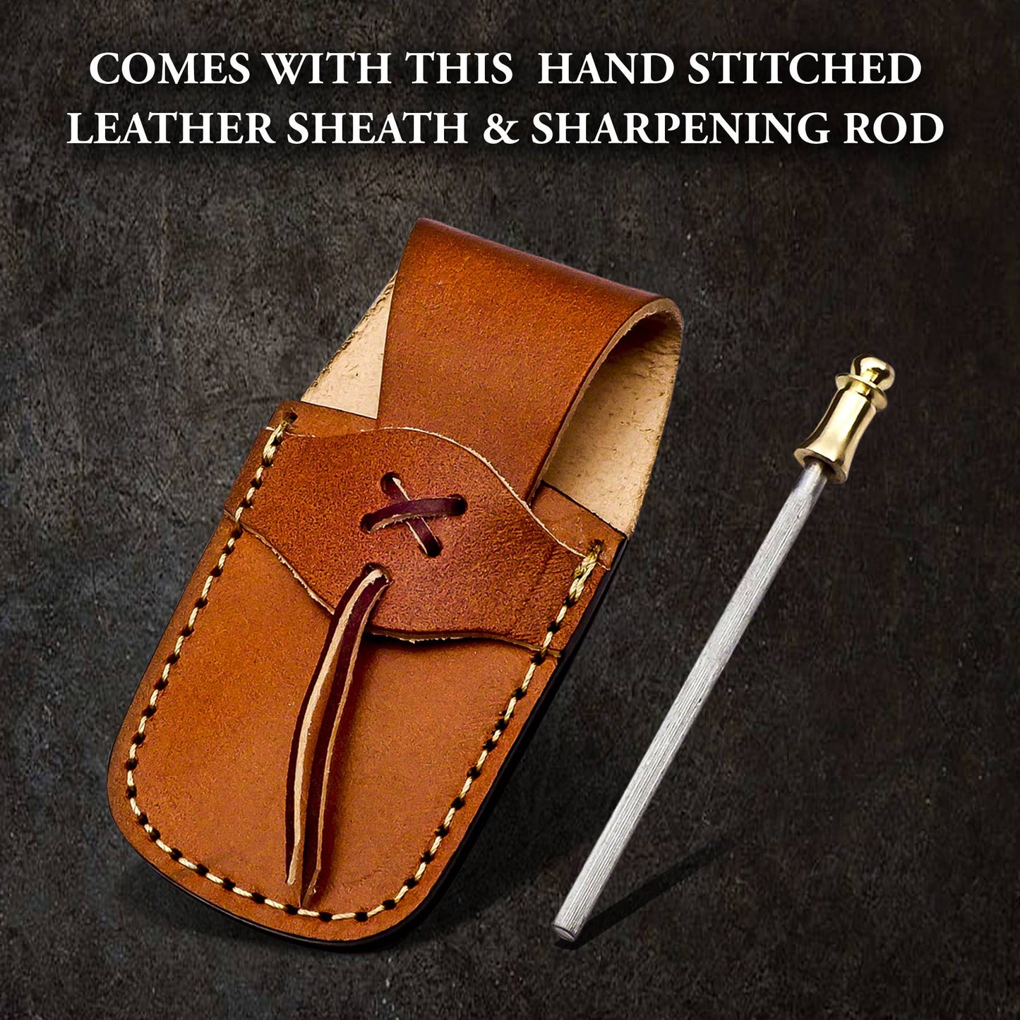 FH KNIVES - 6.5' Handmade damascus folding knife, Pocket Knife