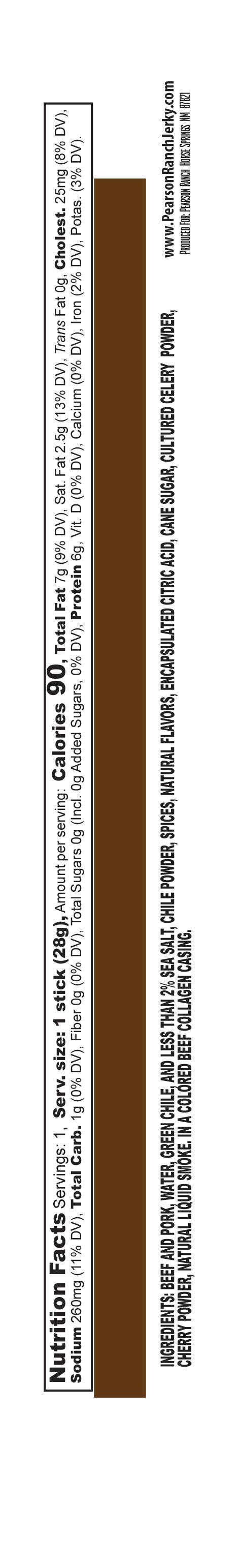 Pearson Ranch Elk & Bison Jerky - 24 Count Caddy - Green Chile Beef & Pork Snack Sticks