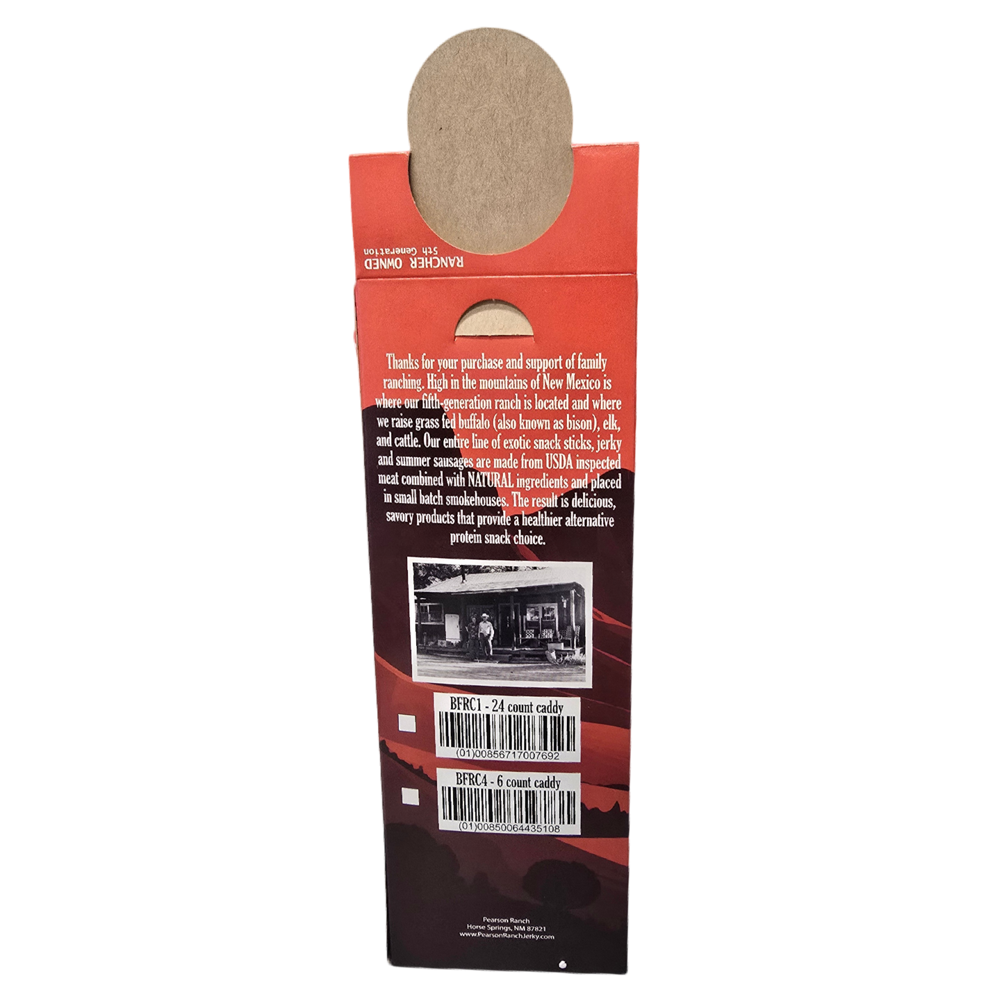 Pearson Ranch Elk & Bison Jerky - 24 Count Caddy - Autumn Blend Chile Beef & Pork Snack Sticks