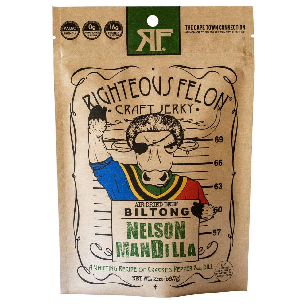 Righteous Felon Craft Jerky - Nelson Mandilla Biltong 2oz