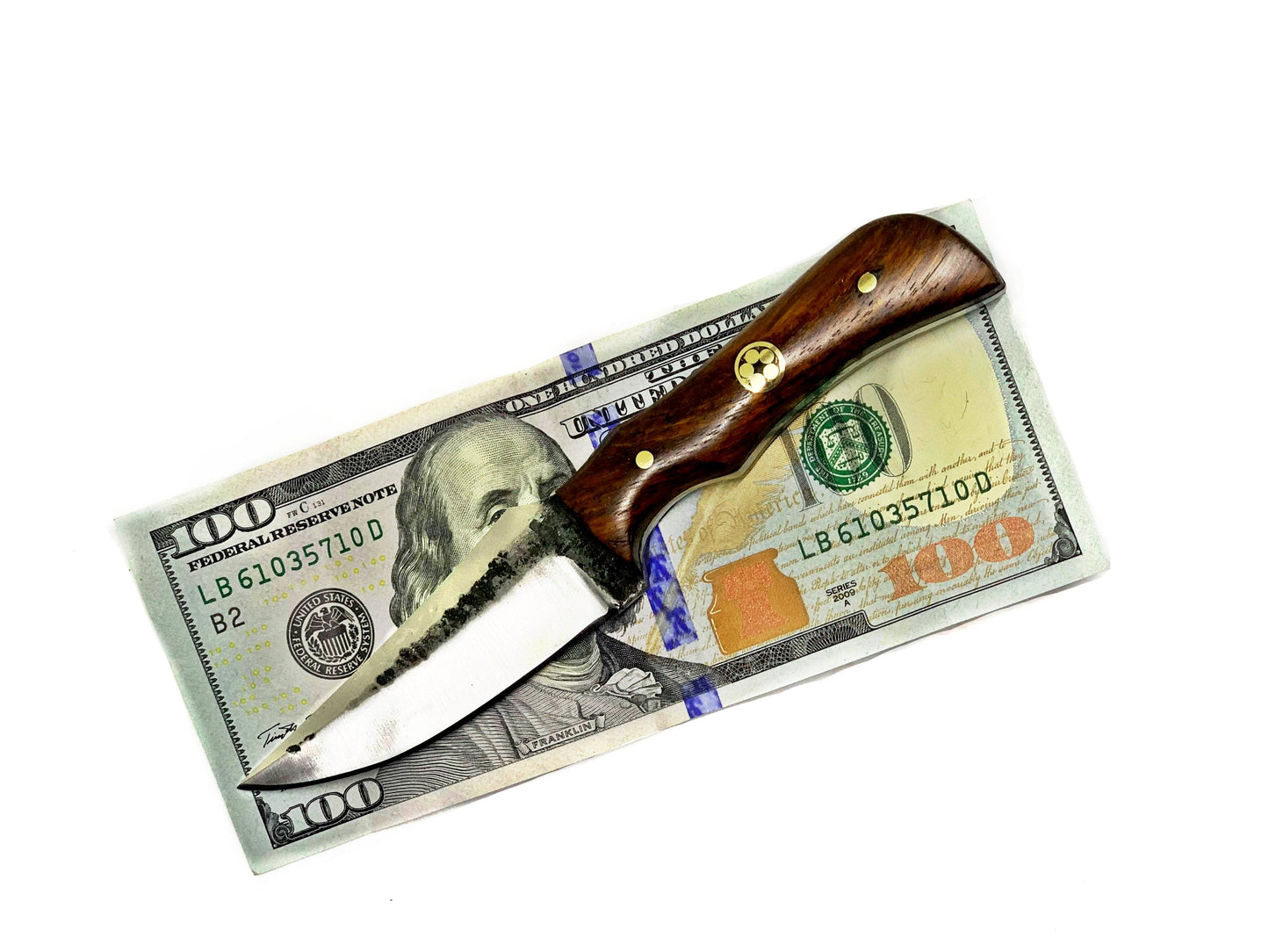 Titan International - E3 Carbon 1080 neck knife with forged scales, MINI /ROSEWOOD