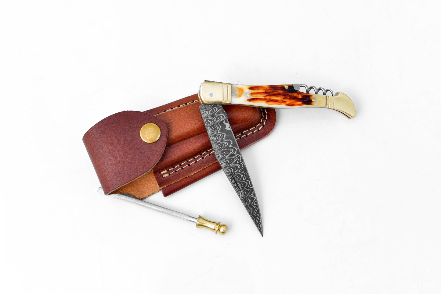 Titan International - Titan Royale French Damascus Pocket Knife TF-057