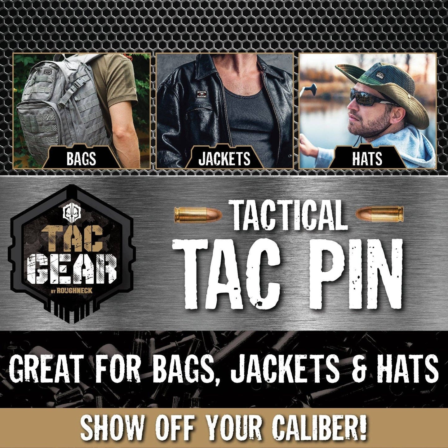 Novelty Closeout - Tac Gear Patriot Theme Enamel Pin Assortment- 24/Pack