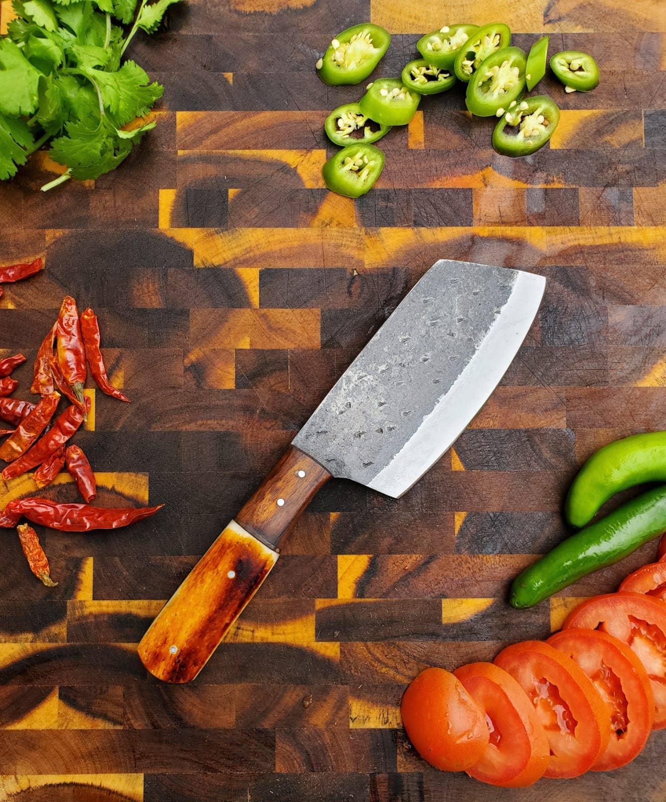 Titan International - Handmade Carbon Steel Cleaver for Kitchen & Outdoor use by Titan International Knives TC-038